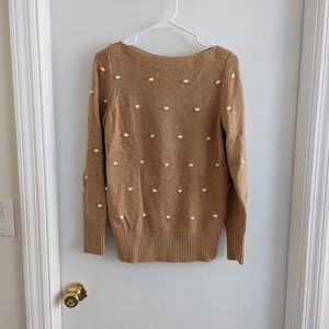 LOFT boatneck, bobble sweater
